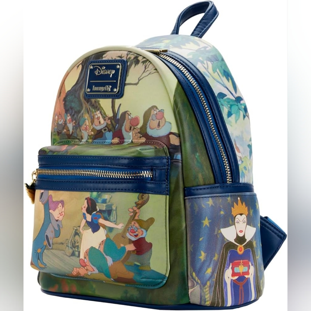 ๐ NWT Loungefly Disney Snow White and the Seven Dwarfs Scenes Mini Backpack - Picture 2 of 10